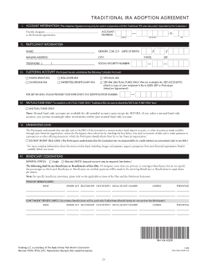 Traditional Individual Retirement Account Adoption Agreement