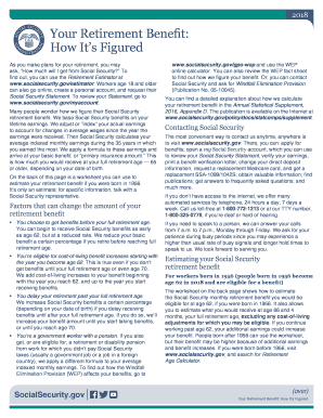 Social Security Retirement Benefit Calculation