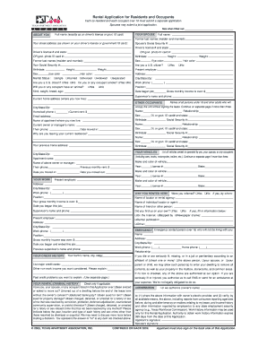 Texas Rental Application Form