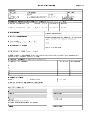 Residential Lease Agreement