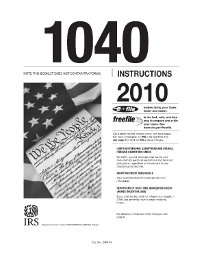 IRS Form 1040 Instructions