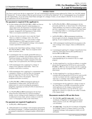 I-901 Fee Remittance Form