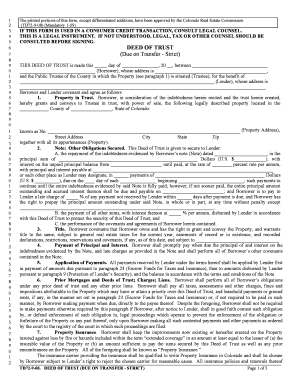 Colorado Deed of Trust