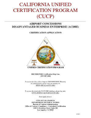 California ACDBE Certification Application
