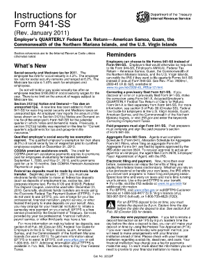 Form 941-SS Instructions