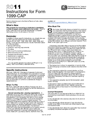 Instructions for Form 1099-CAP