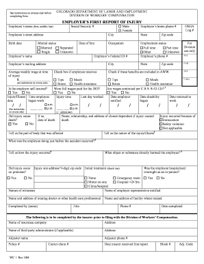 first report of injury form