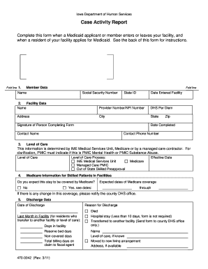Iowa Medicaid Case Activity Report