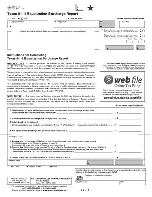 Texas 9-1-1 Equalization Surcharge Report