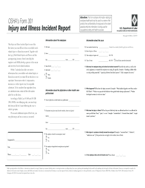 Osha Form 301 Fillable - Fill Online, Printable, Fillable, Blank ...