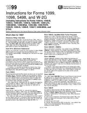IRS Instructions for Forms 1099, 1098, 5498, and W-2G