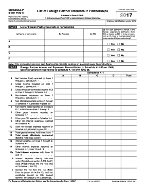 Schedule P Form 1120-F