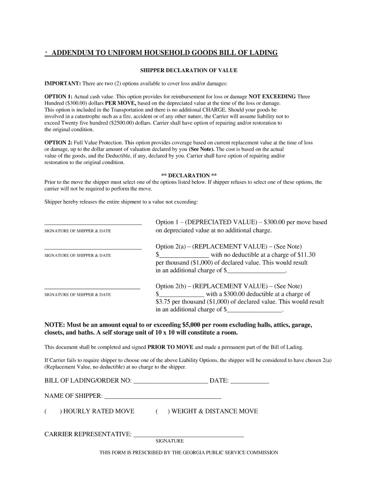 Printable household goods Fill out & sign online DocHub