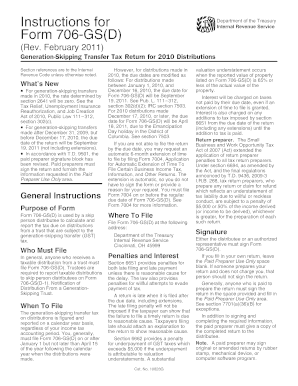 Form 706-GS(D) Instructions