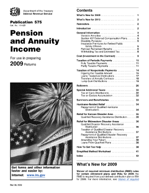 IRS Publication 575 Pension and Annuity Income