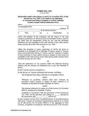 Form 15g in excel format