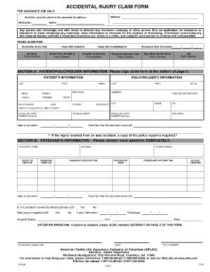 Accidental Injury Claim Form