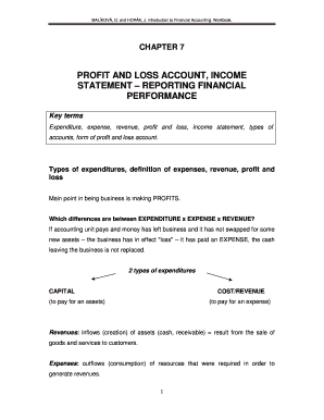 Sample financial statements pdf - PROFIT AND LOSS ACCOUNT, INCOME STATEMENT ...