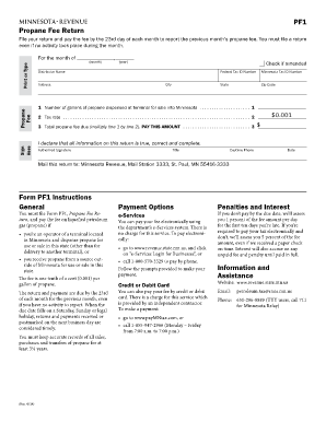 Minnesota Propane Fee Return