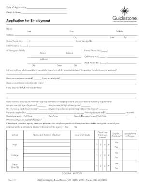Application for Employment