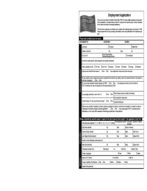 Pendleton Woolen Mills Employment Application