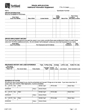 Truck Application Form