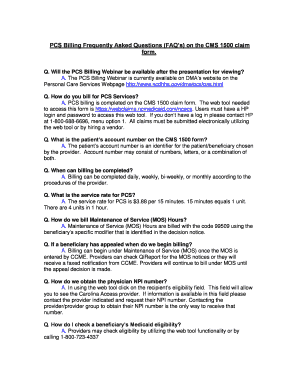Fillable Online Ncdhhs Cms 1500 Claim Form Desk Reference Ncdhhs