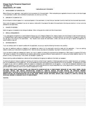 Otsego County Employment Application