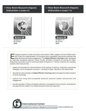 How Brain Research Impacts Instruction Order Form