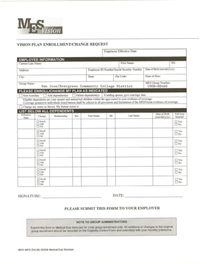 Vision Plan Enrollment Form