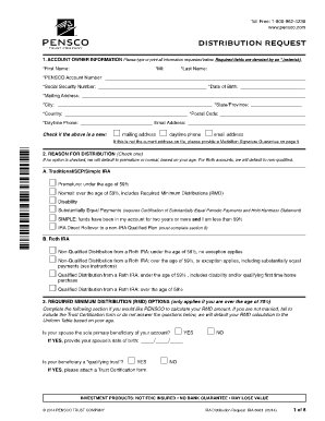 IRA Distribution Request Form