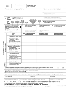 Formulario W-3c PR