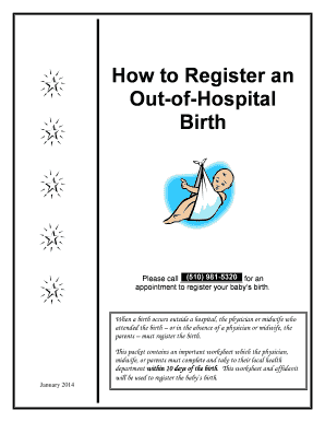 Out-of-Hospital Birth Registration Packet