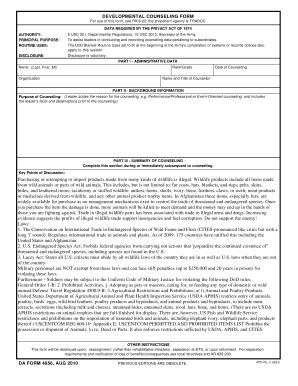 Developmental Counseling Form