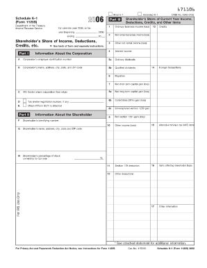 Schedule K-1 (Form 1120S) 2006
