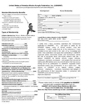 USAWKF Membership Application Form