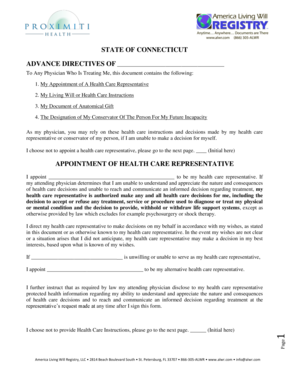 Connecticut Advance Directives