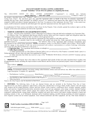 Exclusive Right to Sell Listing Agreement