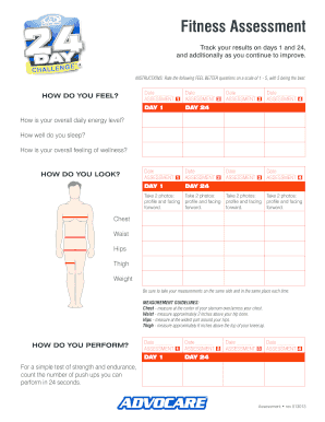 Fitness Assessment Form