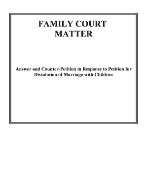 Answer and Counter-Petition for Dissolution of Marriage with Children