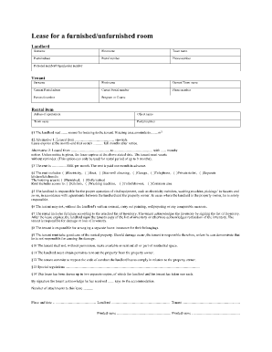 Commercial lease application pdf - pdf forms lease furnished or unfurnished