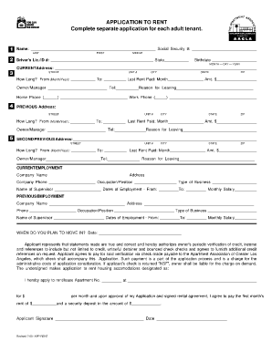 Rental Application Form