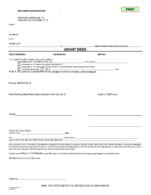 California Grant Deed