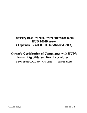 HUD Owner's Certification of Compliance