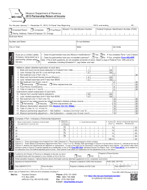 Missouri Partnership Return of Income