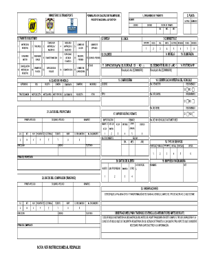 Formulario de Solicitud de Trámites de Vehículos