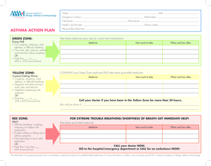 Asthma Action Plan Form