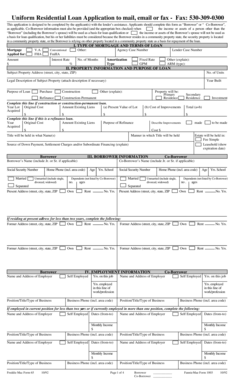 Uniform Residential Loan Application
