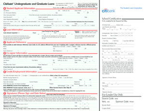 CitiAssist Student Loan Application