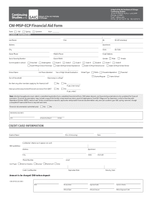 SAIC Financial Aid Form